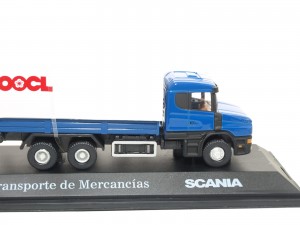 Camión miniatura a escala scania transporte miniaturas