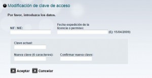 modificacion clave de acceso