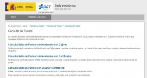 dirección general de tráfico saldo de puntos
